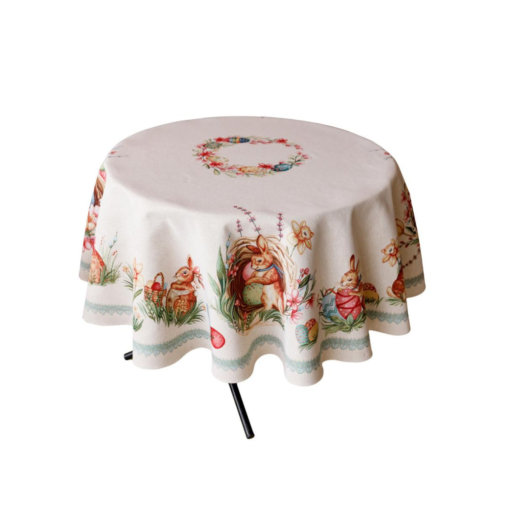 Скатертина Прованс гобеленова Злагода D-180 см (034143) - зображення 1