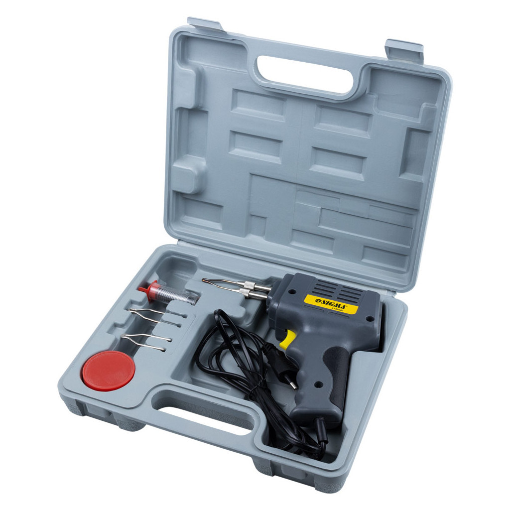 Паяльник електричний Sigma імпульсний 200Вт з аксесуарами 5шт, кейс (2742061) - изображение 5
