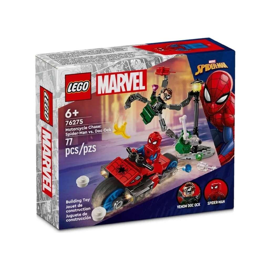 Конструктор LEGO Super Heroes Погоня на мотоциклах Людина-Павук vs. Доктор Восьминіг 77 деталей (76275) - зображення 7