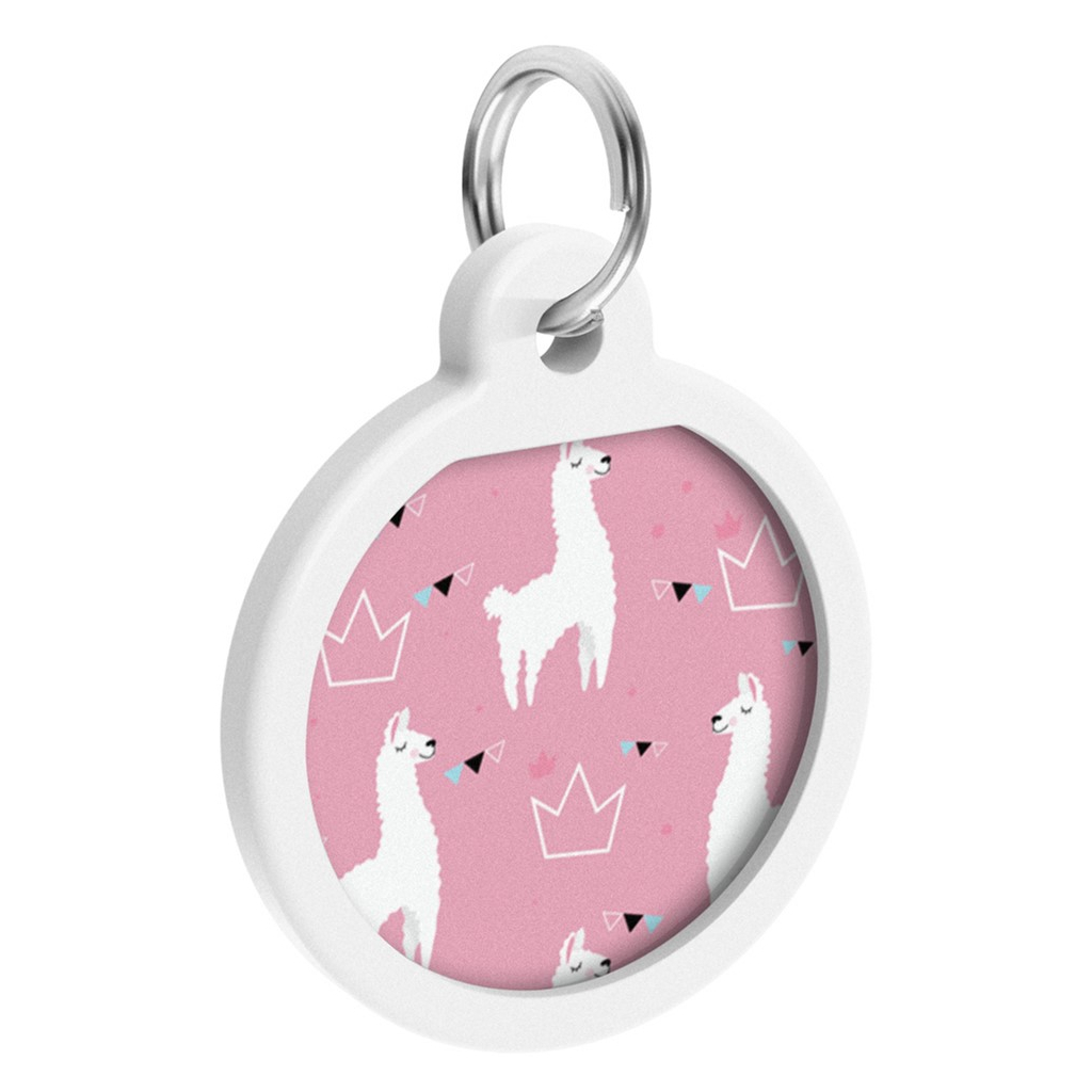 Адресник для тварин WAUDOG Smart ID з QR паспортом "Лами", круг 25 мм (0625-0217) - зображення 3