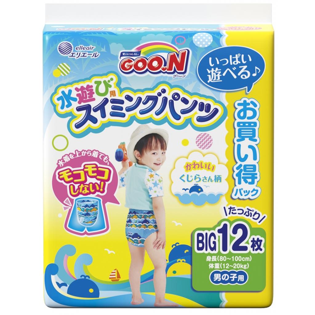 Підгузки GOO.N Трусики для плавання для хлопчиків 12-20 кг XL 12 шт (853667) - зображення 1