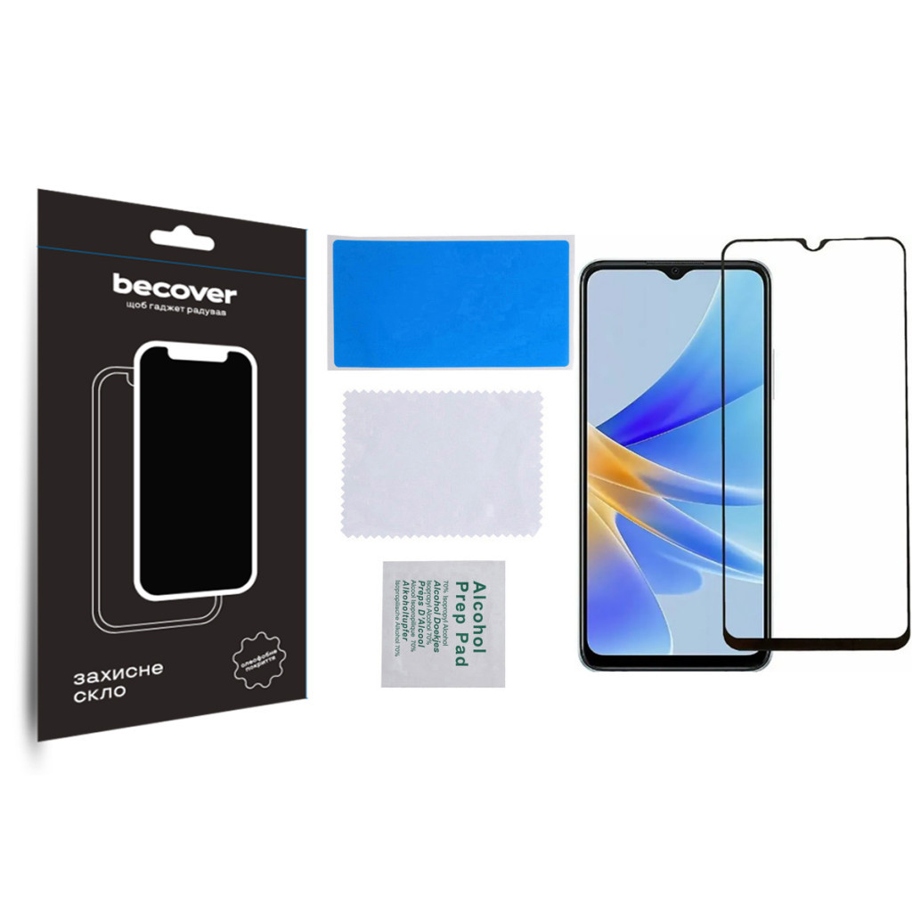 Скло захисне BeCover Oppo A17/A17k 4G Black (709774) - зображення 4