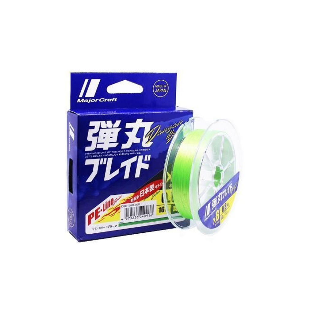 Шнур Major Craft Dangan Braid X8 200m Light Green 1.5/0.19mm 30lb/12.3kg (772.73.49) - зображення 1