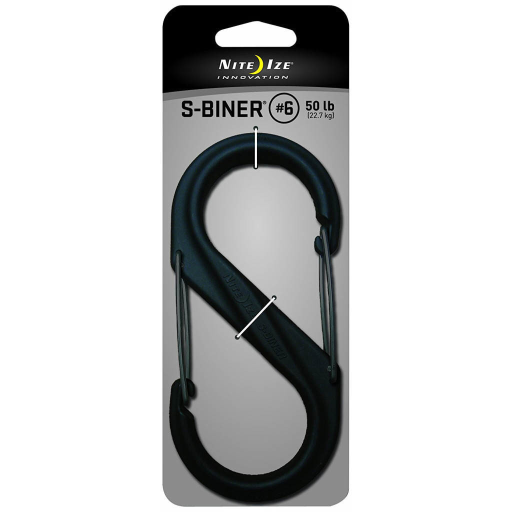 Карабін туристичний Nite ize Plastic Carb S Biner Size 6 NI676 All Black (4823082709571) - зображення 2