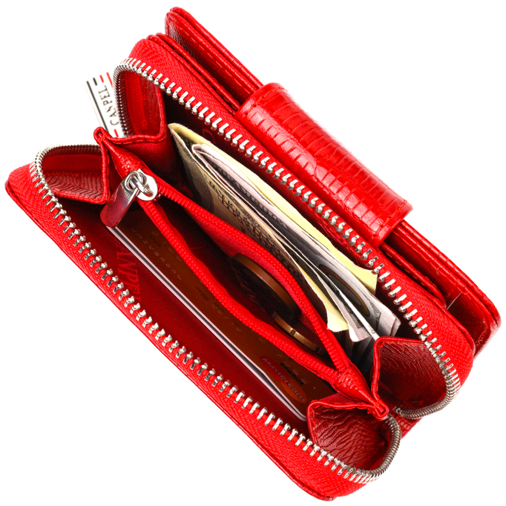 Портмоне Canpellini З натуральної шкіри Червоне (21731) - зображення 9