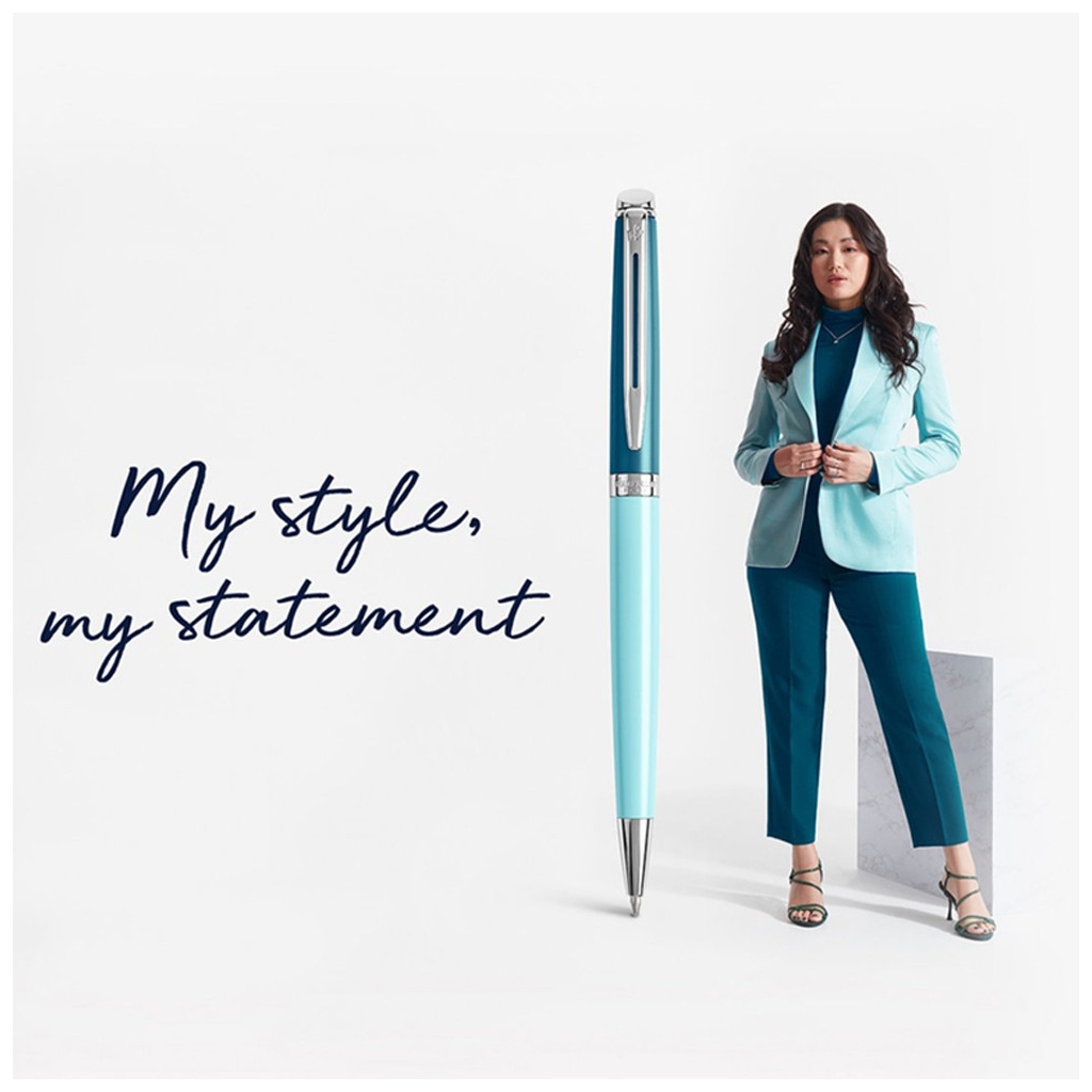 Ручка кулькова Waterman HEMISPHERE Colour Blocking Green CT BP (22 583) - изображение 7