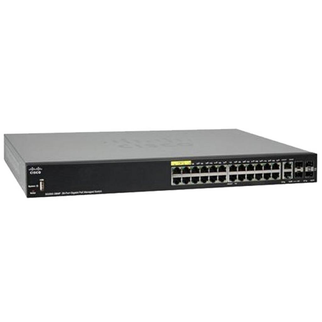 Комутатор мережевий Cisco SG350-28MP-K9-EU - зображення 1