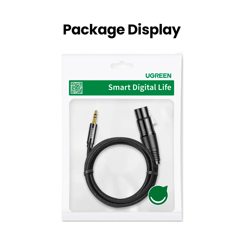 Кабель мультимедійний 3.5mm M to XLR F 1.0m AV182 black Ugreen (20763) - picture 12