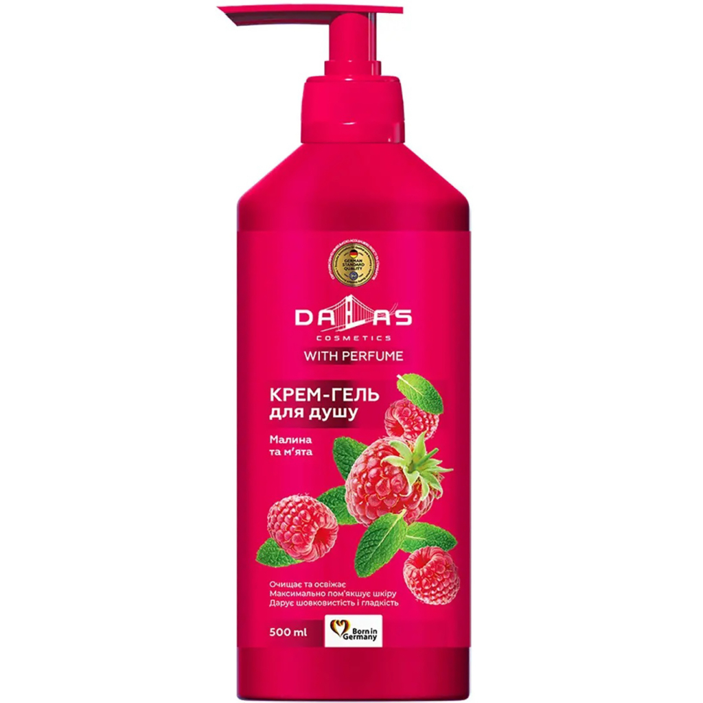 Гель для душу Dalas Cosmetics Малина та м'ята 500 г (4823128000235) - зображення 1