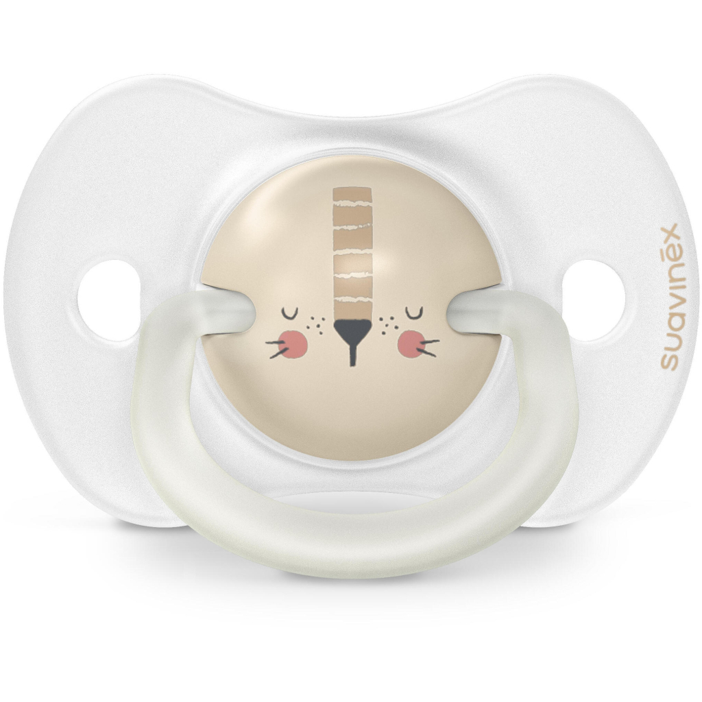 Пустушка Suavinex фізіологочна 2 шт. 0-6 місяців,нічна/лев (308211) - зображення 3