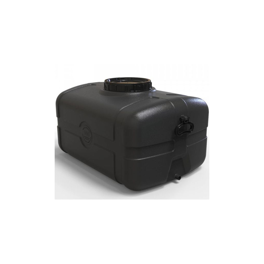 Ємність для води Євро Пласт квадратна не харчова 105 л прямокутна чорна видувна (13171) - зображення 1