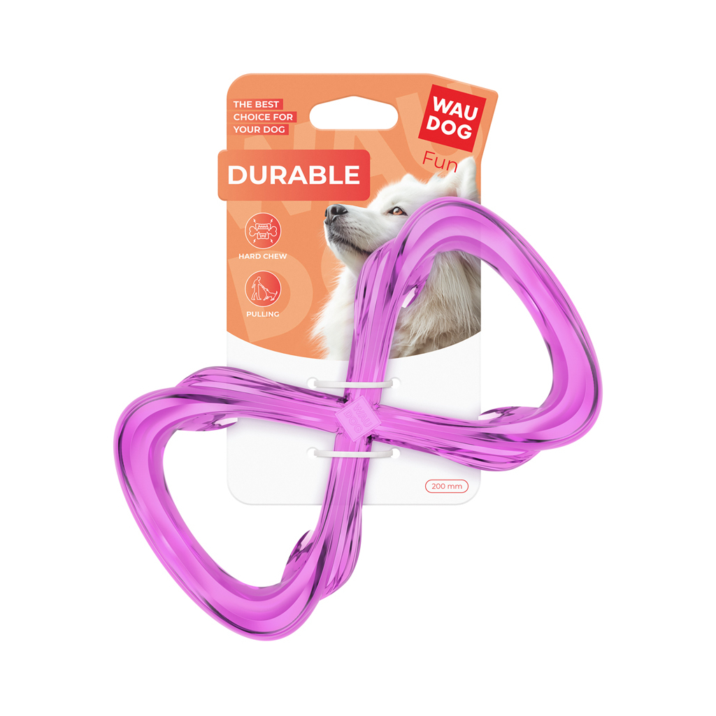 Іграшка для собак WAUDOG Fun Durable Вісімка 200 мм фіолетова (62189) - зображення 2