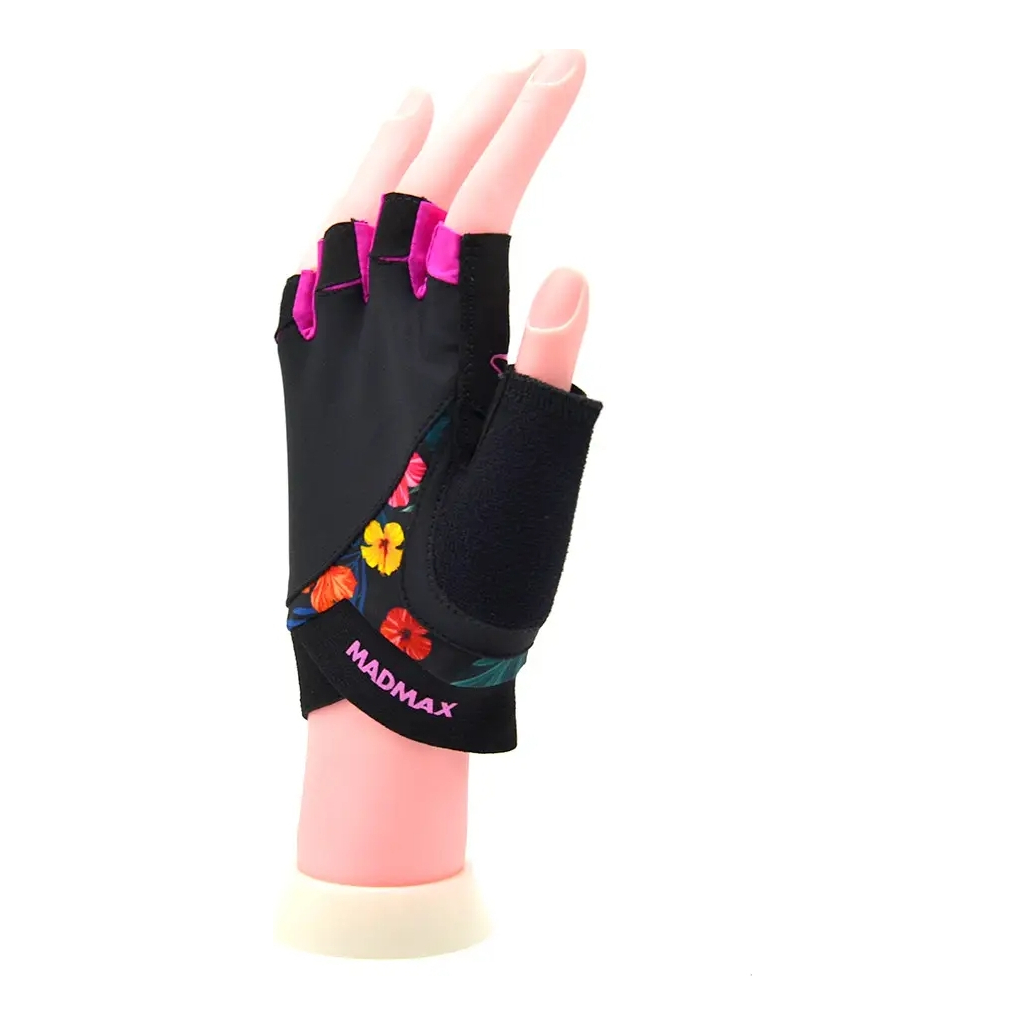 Рукавички для фітнесу MadMax MFG-770 Flower Power Gloves Black/Pink XS (MFG-770_XS) - зображення 5
