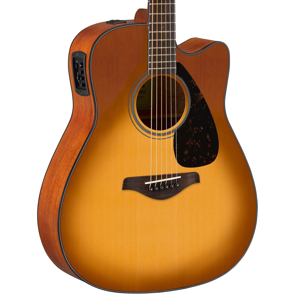 Гітара електроакустична Yamaha FGX800C Sand Burst - зображення 2