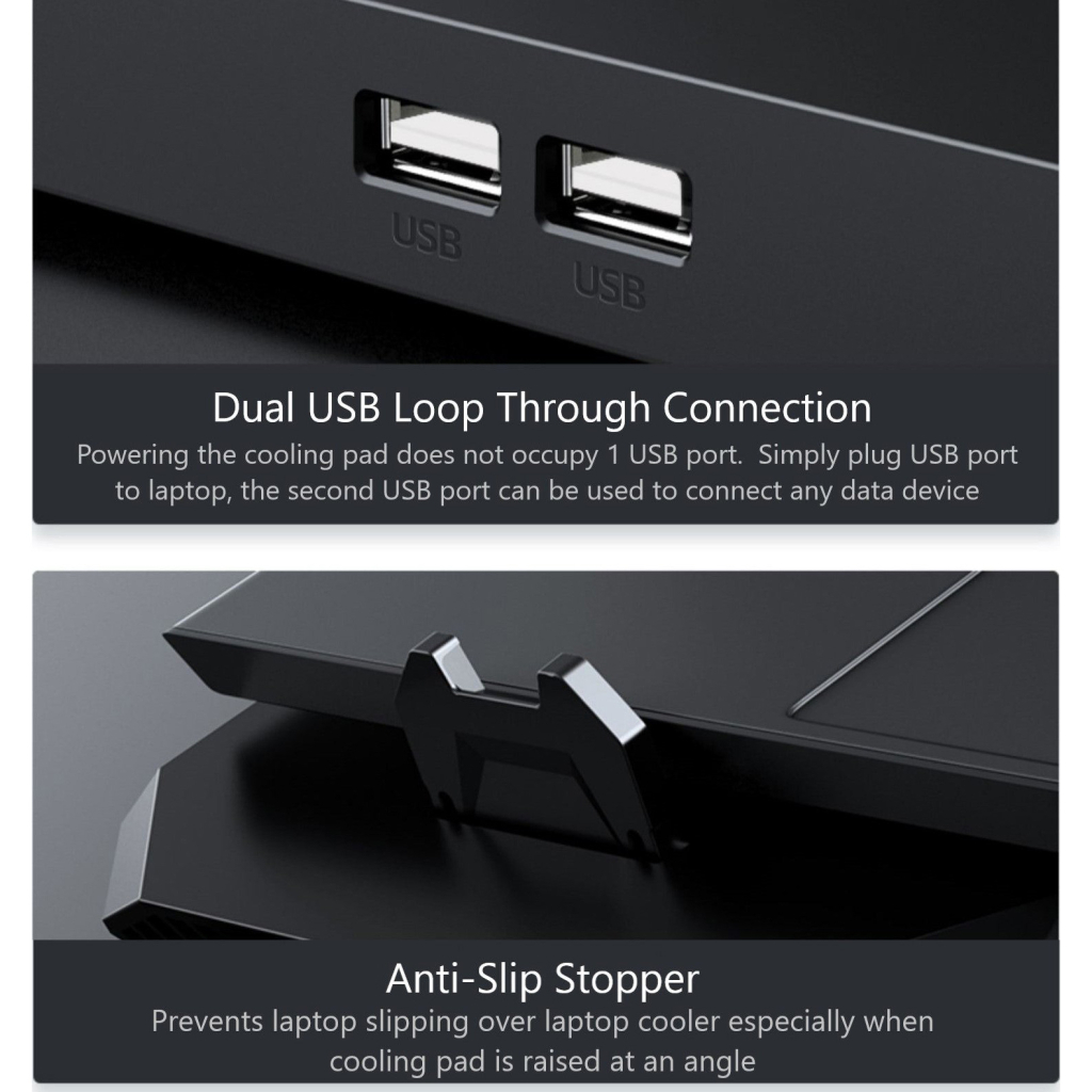 Підставка до ноутбука IceCoorel 10-15.6", 2*60mm 2800 RPM, USB2.0+LCD+speed control., 400x350x45mm (A3) - зображення 11