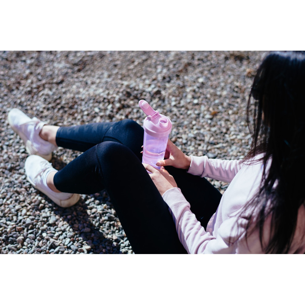 Шейкер спортивний SmartShake Slim 500ml Cotton Pink (10252501) - изображение 6