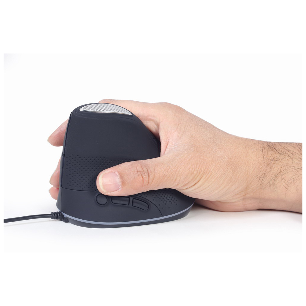 Мишка Gembird MUS-ERGO-03 USB Black (MUS-ERGO-03) - изображение 7