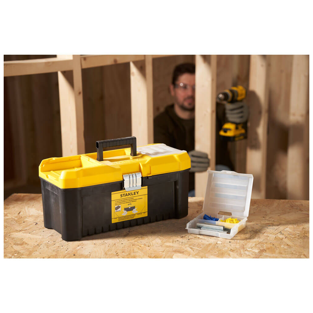 Ящик для інструментів DeWALT ESSENTIA", 406 х 205 х 195 мм (16"), пластиковий (STST75785-1) - зображення 4