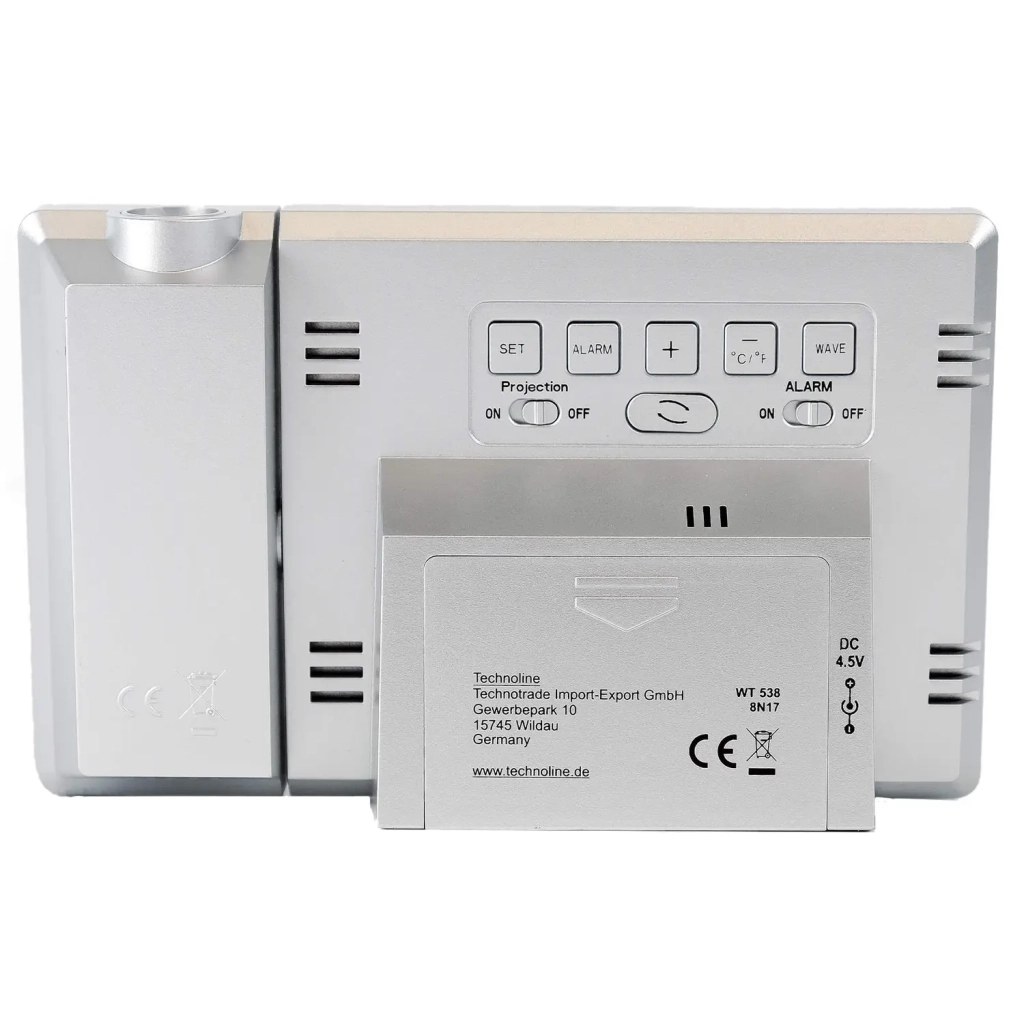 Настільний годинник Technoline WT538 проекційний Silver/Anthracite (DAS301198) - зображення 3