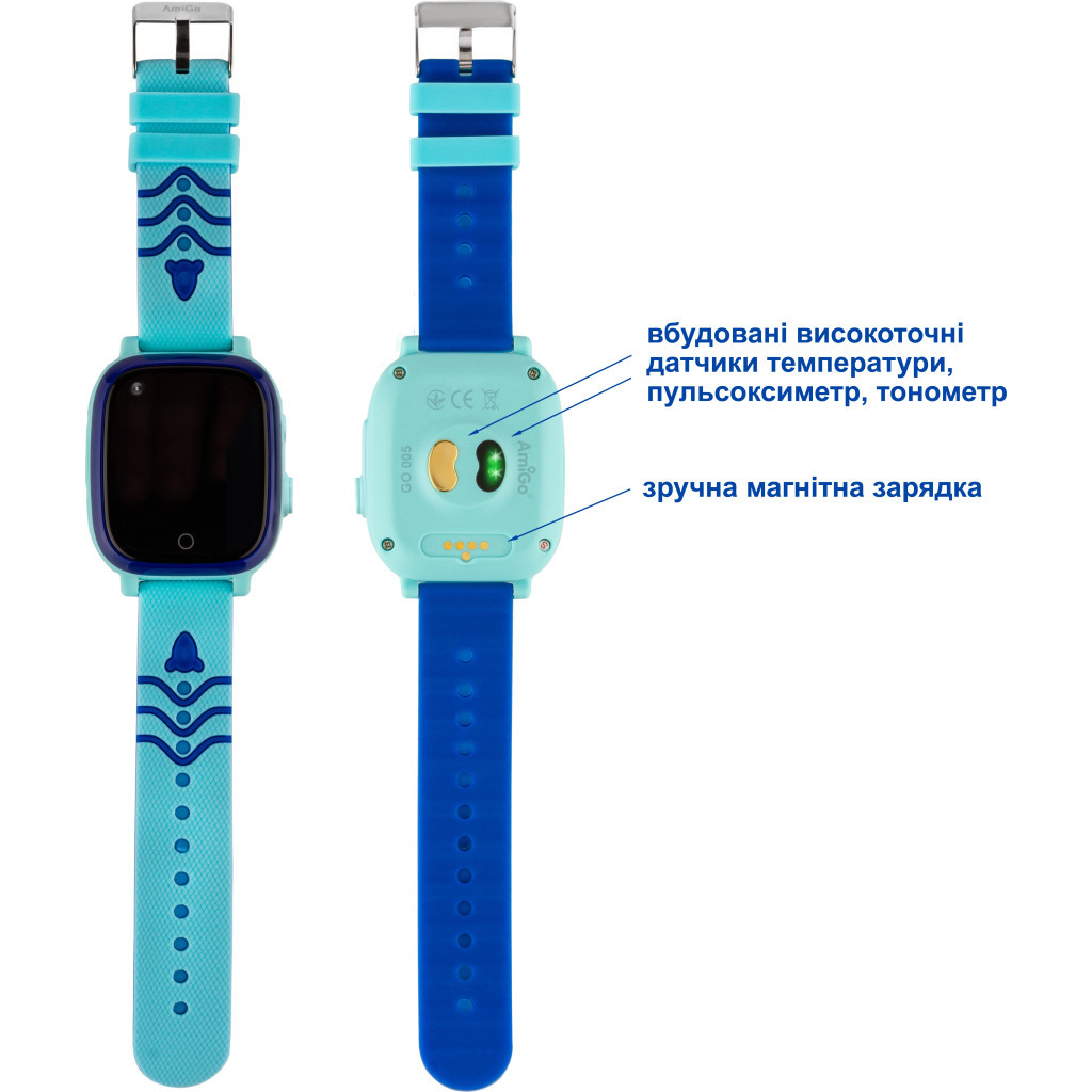 Смарт-годинник Amigo GO005 4G WIFI Kids waterproof Thermometer Blue (747017) - зображення 5