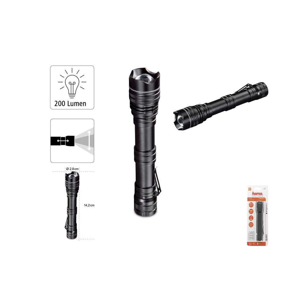 Ліхтар Hama Professional 2 LED Torch L200 Black (00136671) - зображення 2