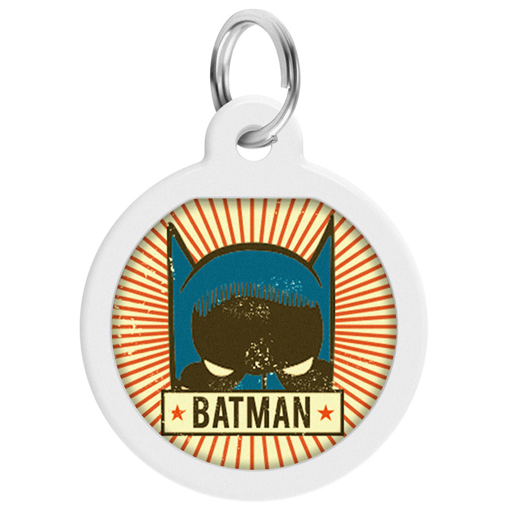 Адресник для тварин WAUDOG Smart ID з QR паспортом "Бетмен вінтаж", коло 25 мм (0625-1008ru-eng) - зображення 1