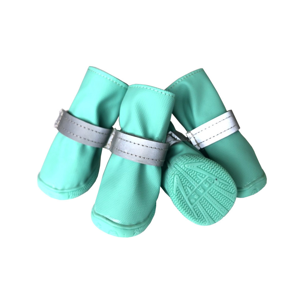 Черевики для собак Ruispet для малих порід, водонепроникні 4 шт №3 зелені (2700000033159) - зображення 1