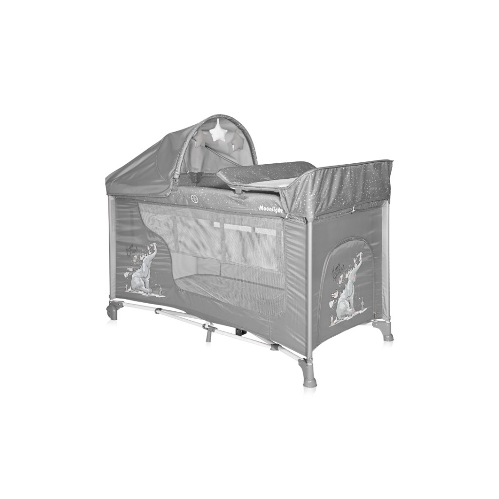 Дитячий манеж Bertoni/Lorelli MOONLIGHT 2L R grey fun - зображення 2