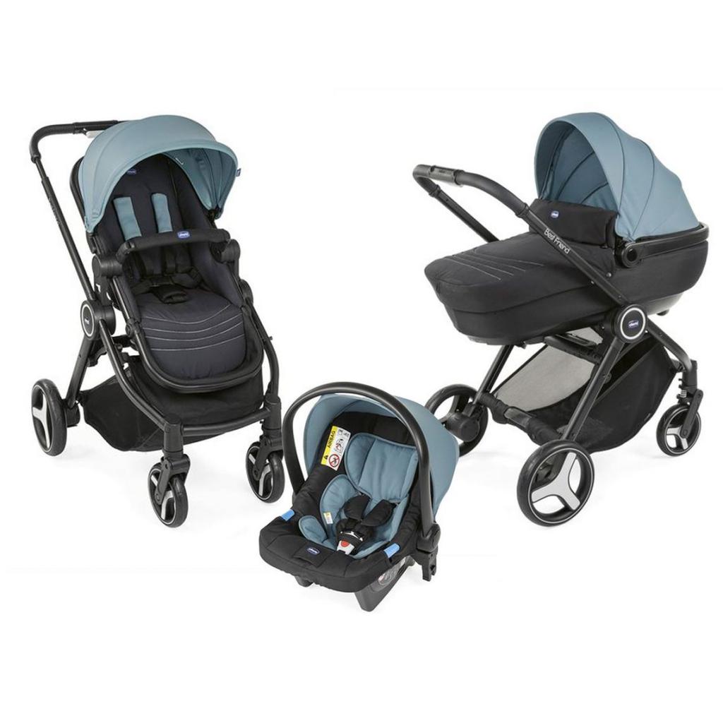 Коляска Chicco 3 в 1 Trio Best Friend + Comfort Бірюзова (79420.60) - зображення 1