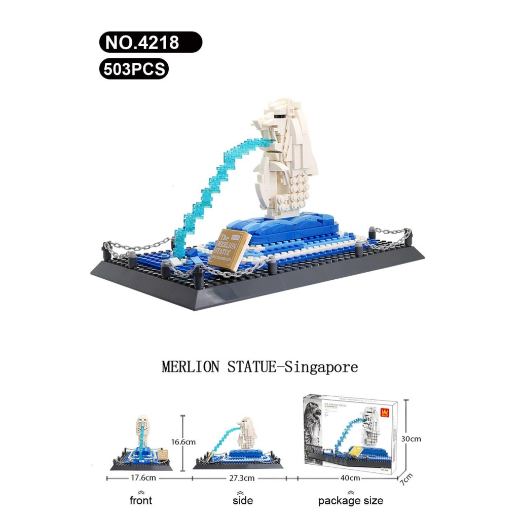 Конструктор Wange Статуя Мерліон, Сінгапур (WNG-Merlion) - зображення 4