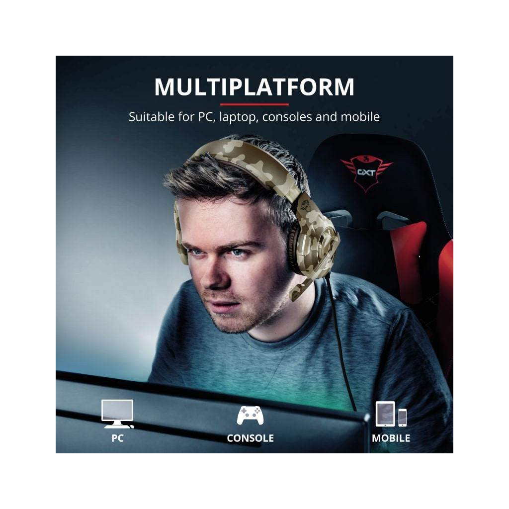 Навушники Trust GXT 310D Radius Gaming Headset Desert camo (22208) - зображення 8