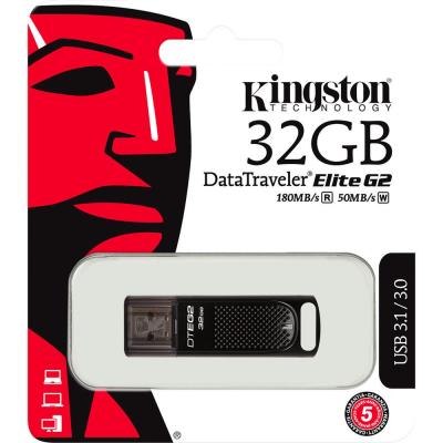 USB флеш накопичувач Kingston 32GB DataTraveler Elite G2 Metal Black USB 3.1 (DTEG2/32GB) - зображення 5