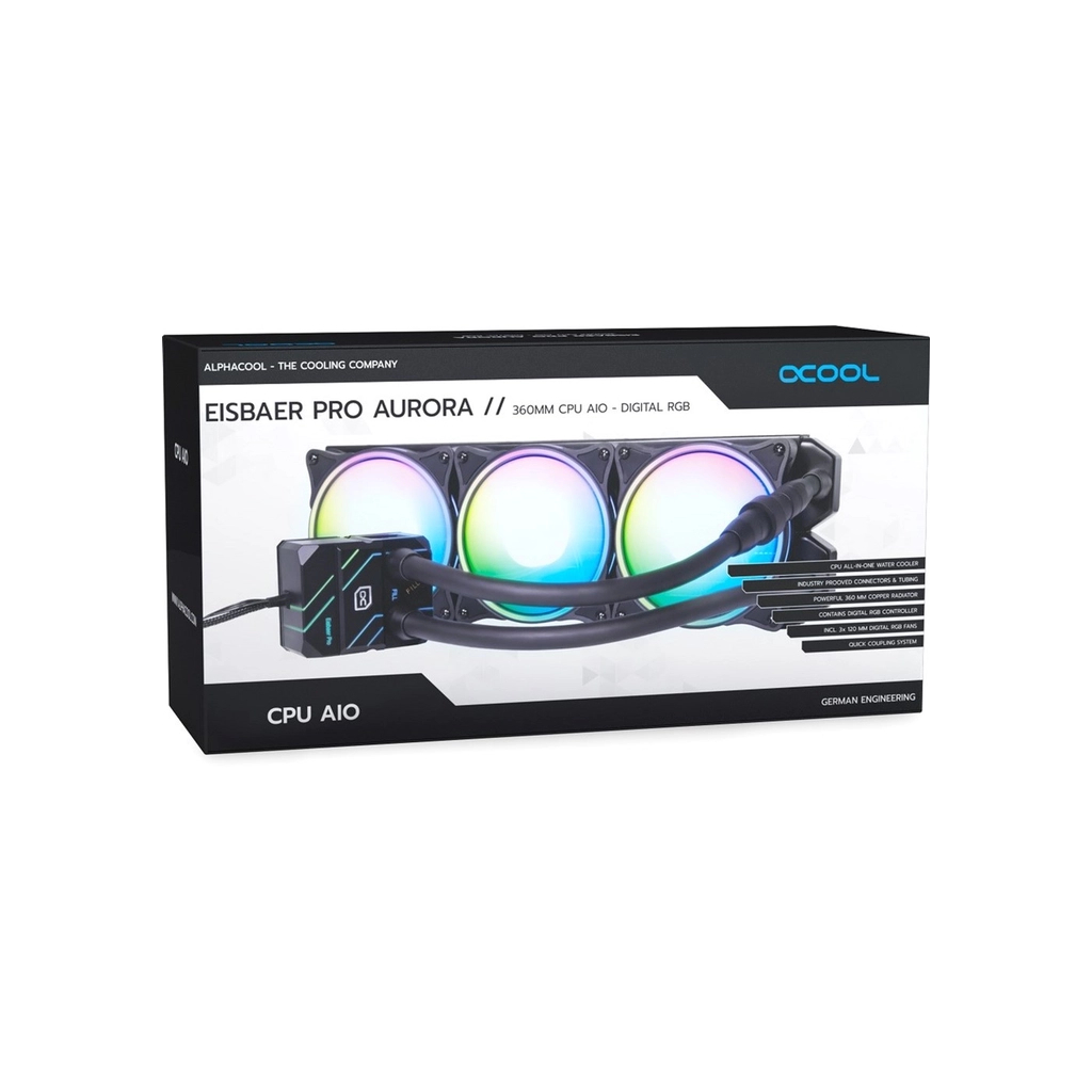 Система рідинного охолодження Alphacool Eisbaer Pro Aurora 360 CPU AIO (1019572) - зображення 10