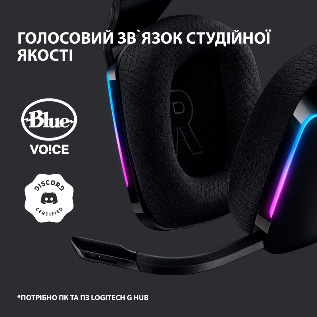 Навушники Logitech G733 Lightspeed Wireless RGB Gaming Headset Black (981-000864) - зображення 9