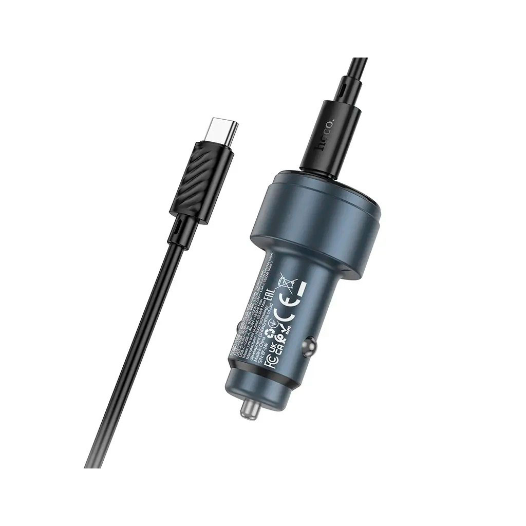 Зарядний пристрій HOCO HOCO Z57 Glorious single-port USB -C PD30W + cable USB-C Metal Gray (6942007633062) - зображення 3