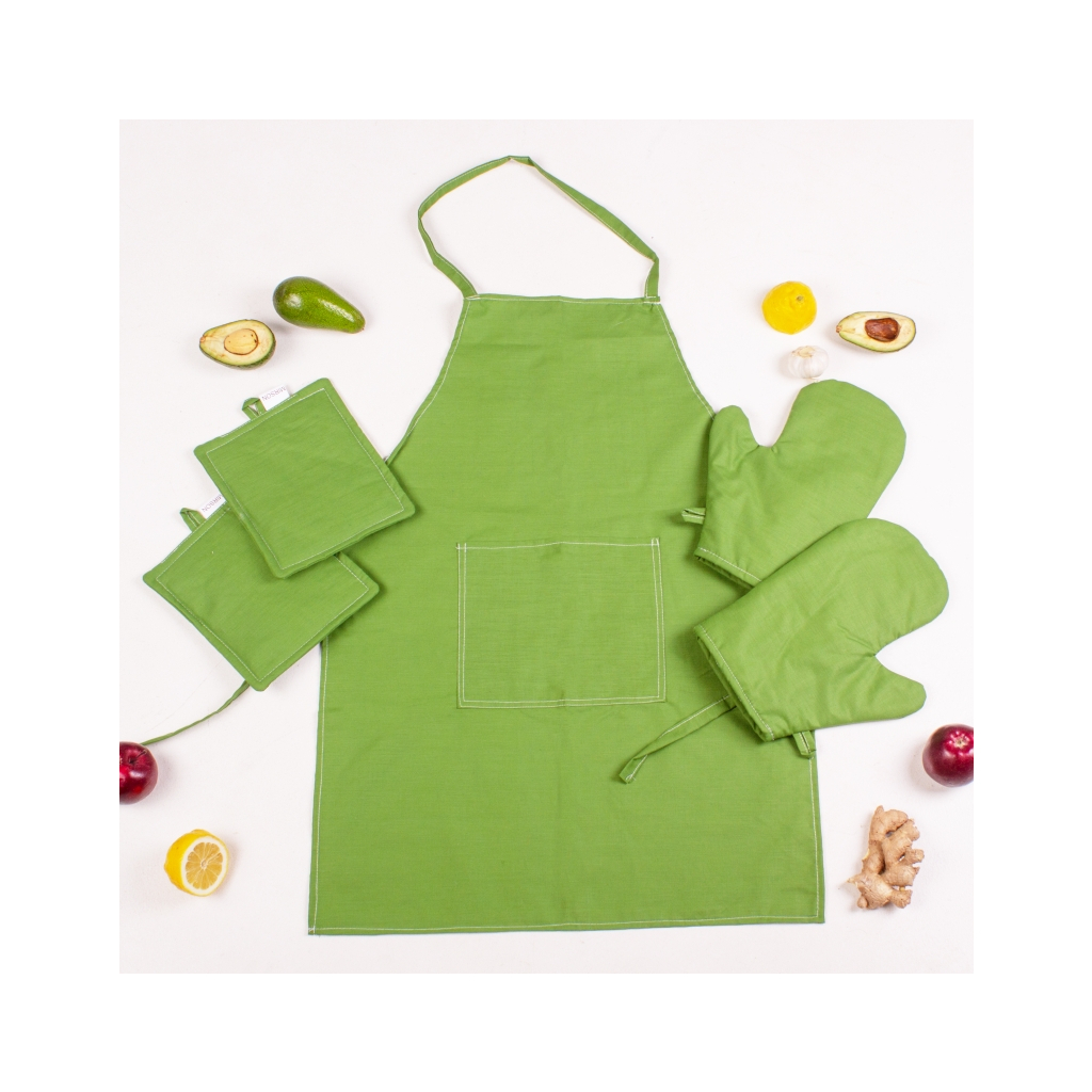 Фартух MirSon Набір 18-0130 Carolina бязь дві прихватки + дві рукавички-прихватки + фартух (2200006752738) - зображення 2
