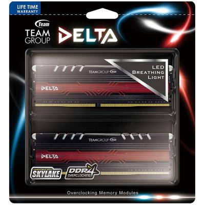 Модуль пам'яті для комп'ютера DDR4 8GB (2x4GB) 2400 MHz T-Force Delta White RGB Team (TF4D48G2400HC15BDC01) - зображення 5