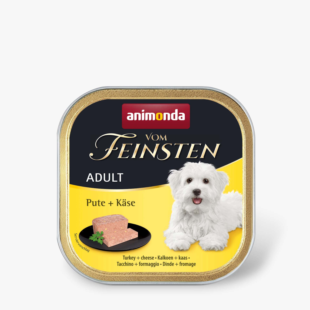 Консерви для собак Animonda Vom Feinsten Adult Turkey + Cheese 150 г (4017721823180) - зображення 1