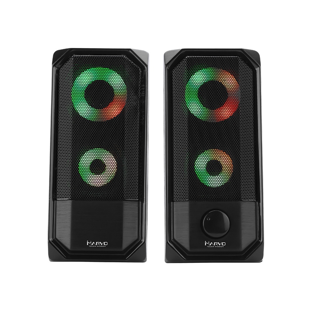 Акустична система Marvo SG-265 Multi-LED USB Black - зображення 4