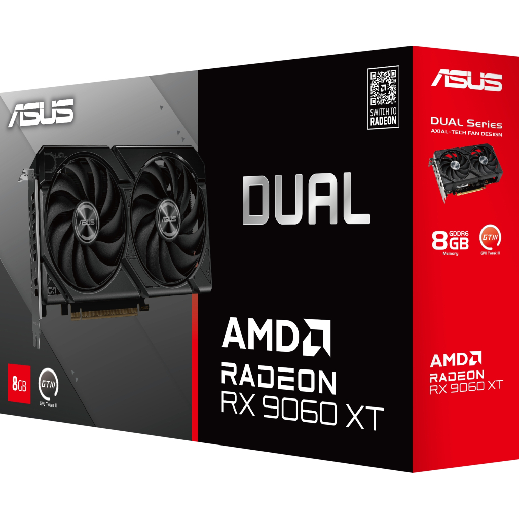 Відеокарта ASUS Radeon RX 9060 XT 8Gb DUAL (DUAL-RX9060XT-8G) - зображення 7