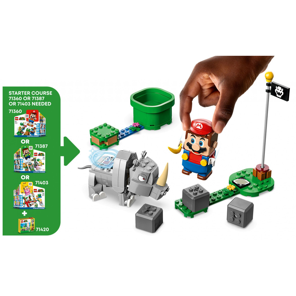Конструктор LEGO Super Mario Носоріг Рамбі. Додатковий набір (71420) - зображення 4