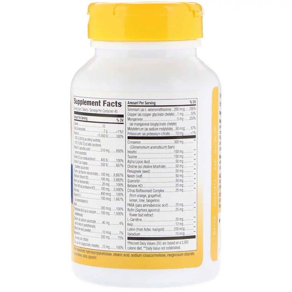 Мультивітамін Nature's Way Мультивітаміни для діабетиків, Diabetic Multi-Vitamin, 90 та (NWY14924) - зображення 2