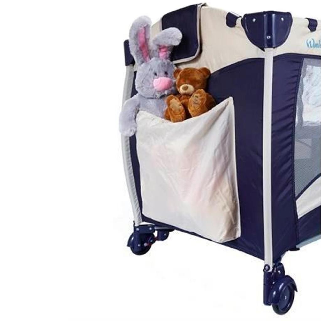 Дитячий манеж WonderKids Dreem & Play (синій/бежевий) (WK22-H86-002) - зображення 2