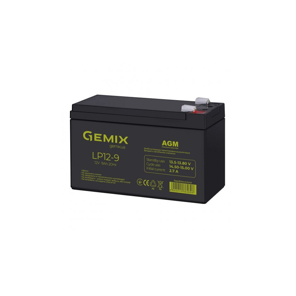 Батарея до ДБЖ Gemix LP 12В 9Ач (LP12-9) - зображення 2