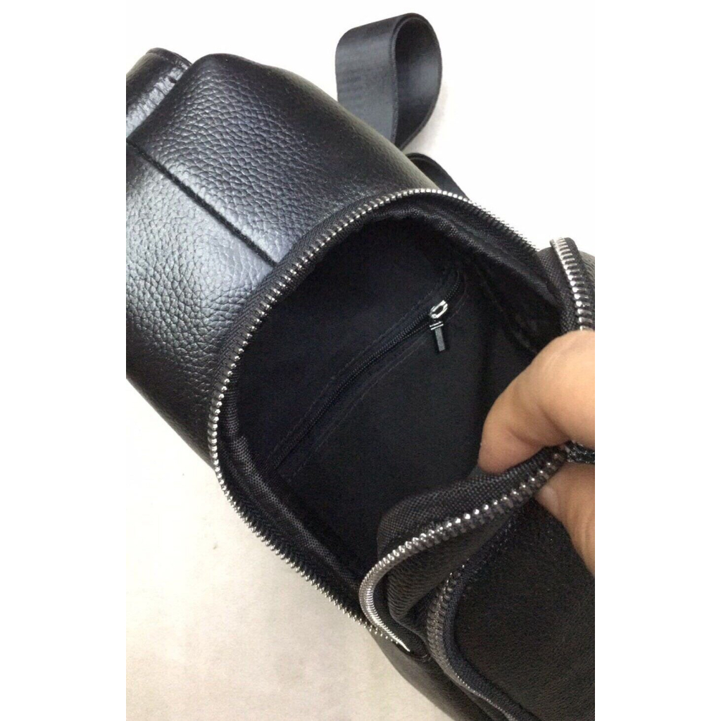 Сумка Vintage З зернистої шкіри через плече Чорна (20242) - зображення 9