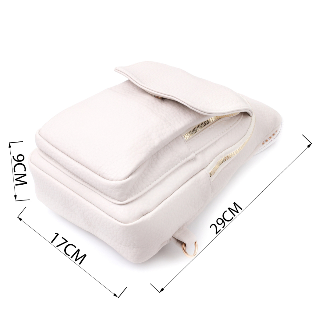 Сумка Vintage Жіноча з однією лямкою через плече з крупнозернистої екошкіри Молочна (22761) - зображення 3