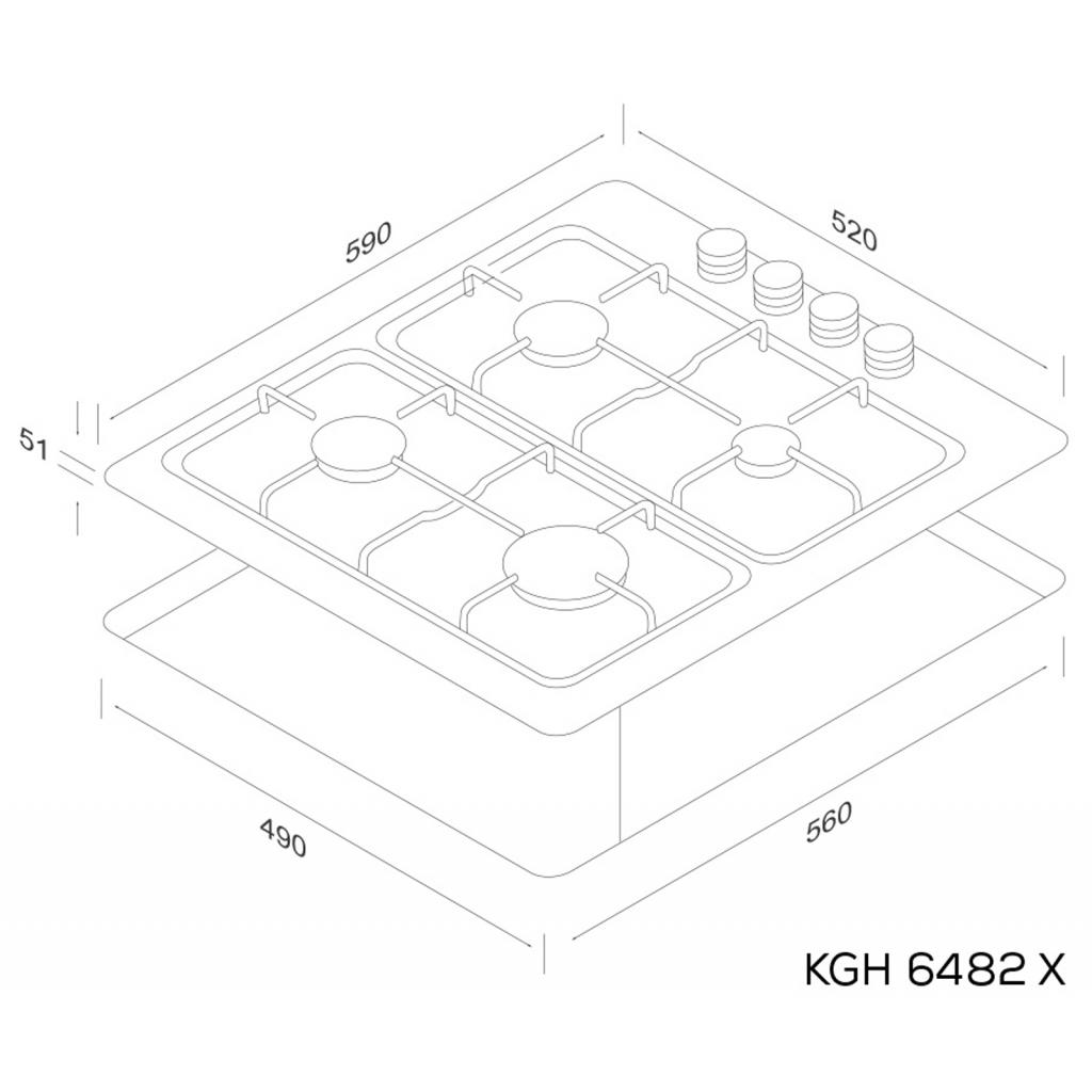 Варочна поверхня Kernau KGH 6482 X - зображення 3