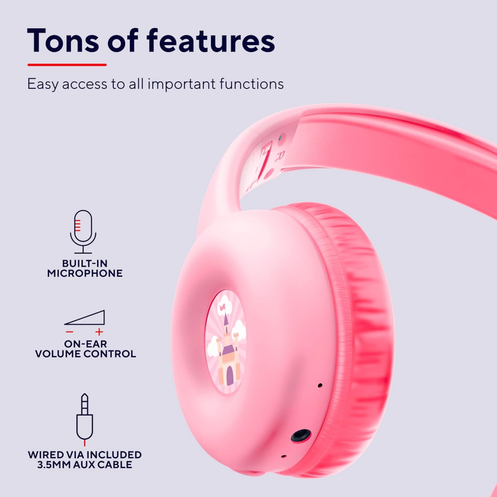 Навушники Trust Nouna Kids Wireless Pink (25274) - зображення 5