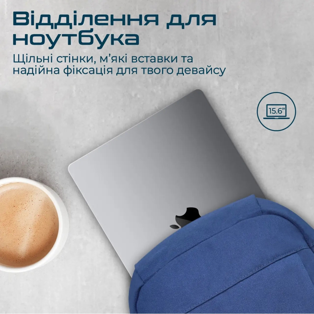 Рюкзак для ноутбука Promate 15.6" Birger blue (birger.blue) - зображення 3