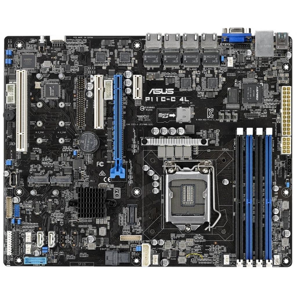 Серверна материнська плата ASUS P11C-C/4L s1151 C242, 4xDDR4, ATX (P11C-C/4L) - зображення 2